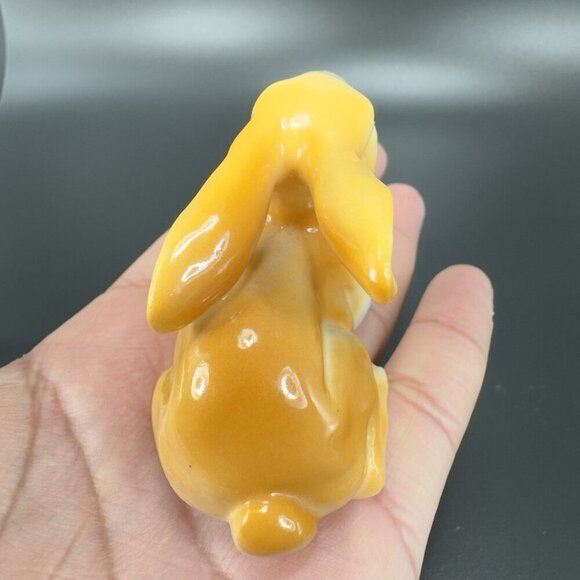 Vintage Bone China Small Rabbit Bunny Porcelain Figurine Tan White Figure VTG - Picture 9 of 11